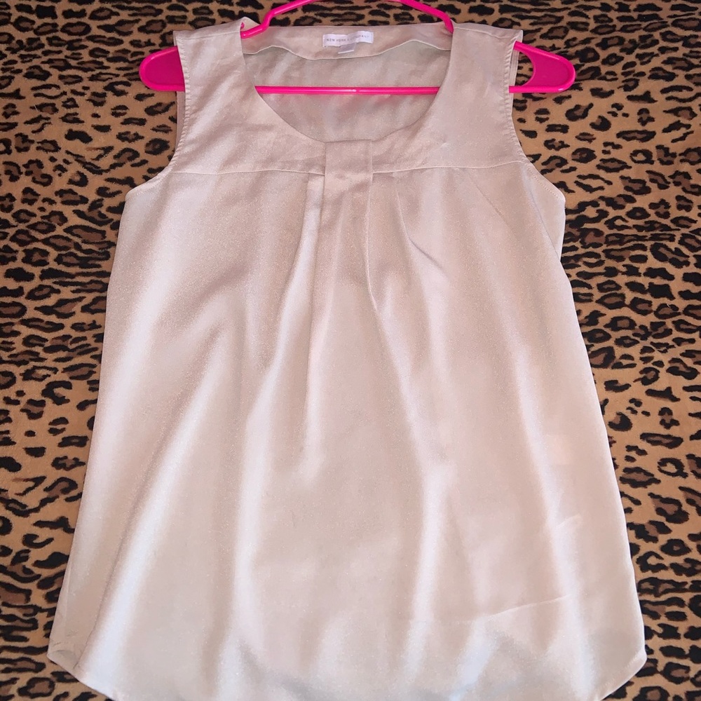 Creme Tank Top Blouse